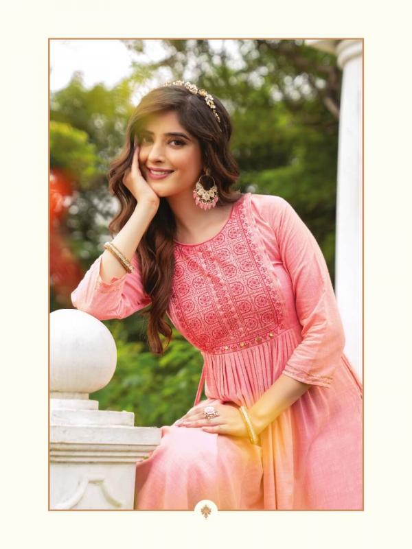 Heritage Fantasy 2 Rayon Designer Embroidery Kurti Collection